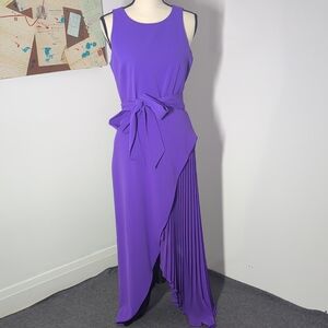 Badgley Mischka 8 Purple Maxi Dress Vibrant Cocktail